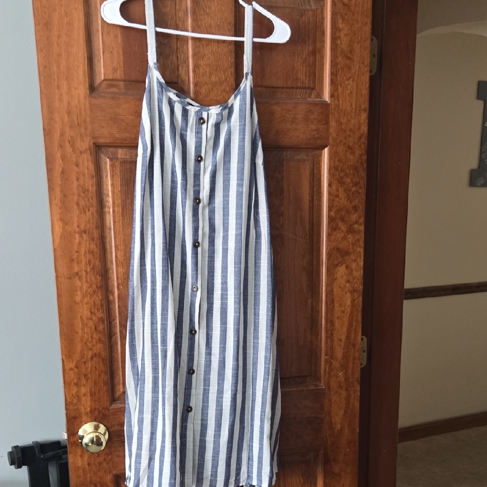 BloomChic Blue and White Striped Dress